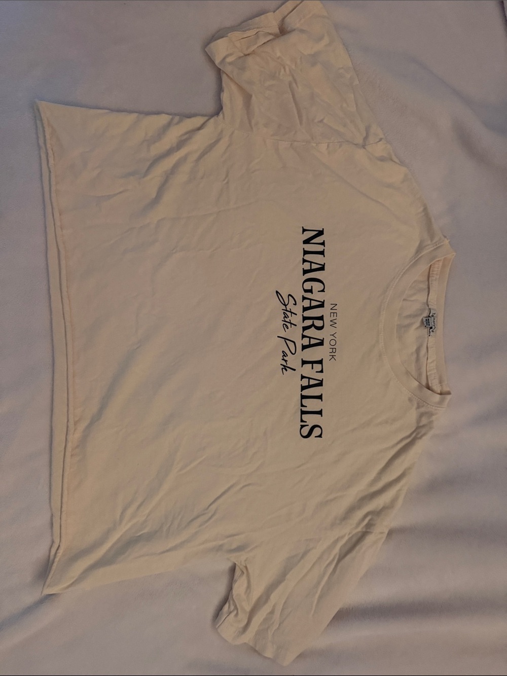 Niagara Falls Graphic Tee - Light Yellow Woman’s Shirt